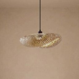 Pendant Light Eleane Lindby, dimmable, Light wood, Living / Dining Room, Bamboo, Country House / Rustic, Ceiling Light