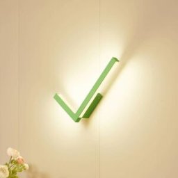 Lucande LED wall light Check, green, metal, CCT, dimmable Check Lucande,, Green, Living / Dining Room, metal, Modern, Wall Light