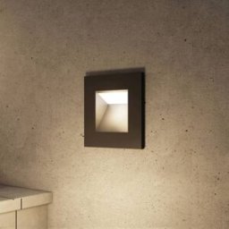 Arcchio recessed wall light Zamo, G9, black, 12 cm, IP65 Zamo Arcchio, dimmable, Black, Hallway, Aluminium, Modern, Outdoor Wall Light