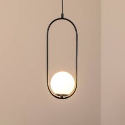 Glass Pendant Light Opviq, dimmable, Black, Living / Dining Room, Glass, Modern, Ceiling Light