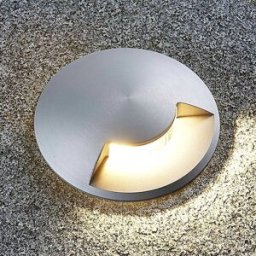 Lucande Milara recessed floor light, 1 light outlet, GU10 Lucande, dimmable, Alu / grey / zinc, Aluminium, Modern, Recessed Floor Light
