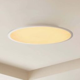 LED Ceiling Light Narima Lindby, dimmable, Alu / grey / zinc, Kitchen, Plastic, Modern, Ceiling Light