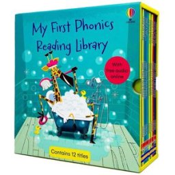 Usborne My First Phonics Reading Library – 12 Book Box Set with Free Audio Phonics Readers for Kids Age 3+ Early Learning