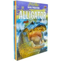 Fox Eye Publishing Deadly Predators 6 Book Set – Alligator, Shark, Lion, Wolf & More Animal Kingdom Collection for Kids