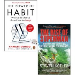 Random House Books/Quercus Publishing The Power of Habit By Charles Duhigg & The Rise of Superman By Steven Kotler 2 Books Collection Set