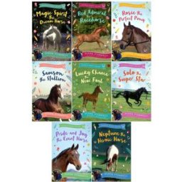 Zephyr Pippa's Pony Tales 8 Books Collection Set by Pippa Funnell (Magic Spirit, Red Admiral, Rosie, Samson, Lucky Chance, Solo, Pride and Joy, Neptune)