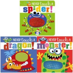 Make Believe Ideas Never Touch and Feel Series 3 Books Collection Set - Never Touch a Spider, Never Touch a Monster, Never Touch a Dragon