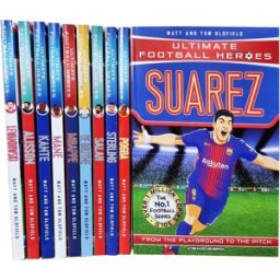 Dino Books Ultimate Football Heroes Series 2 Collection 10 Books Set Suarez, Pogba, Sterling, Salah, Mbappe, Mane, Kante, Alisson and MORE