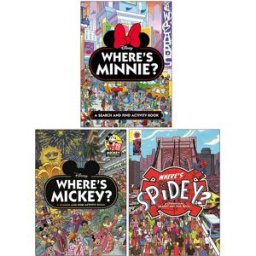 Studio Press Search and Find Activity Book Collection 3 Books Set (Where's Mickey?, Where's Minnie?, Where's Spidey?)