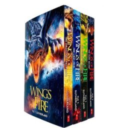 Scholastic Wings of Fire Series Books 1 - 4 Collection Set by Tui T Sutherland (Dragonet Prophecy, The Lost Heir, The Hidden Kingdom & The Dark Secret)