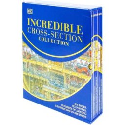 DK Stephen Biesty’s Incredible Cross-Sections 6-Book Collection Box Set + Poster Book (Cross-Sections Castle, Man-Of-War, Incredible Body Cross-Sections,