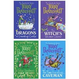 Corgi ltd Terry Pratchett: Children's Circle Stories 4 Books Collection Set (Dragons at Crumbling Castle, The Witch's Vacuum Cleaner, Father Christmas's Fake Be
