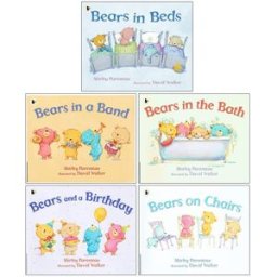 Walker Books Shirley Parenteau Collection 5 Books Set (Bears in Beds, Bears in a Band, Bears In The Bath, Bears and a Birthday, Bears On Chairs)