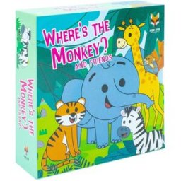 Fox Eye Publishing Where's the Monkey? And Friends 4 Books Collection Set (Monkey, Elephant, Tiger, Zebra)