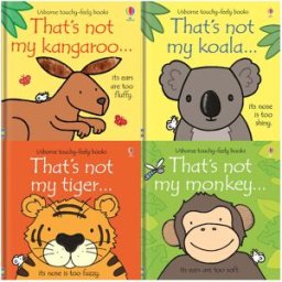 Usborne Touchy Feely Wild Animals Collection 4 Books Set by Fiona Watt Thats not my Monkey, Tiger, Koala, Kangaroo
