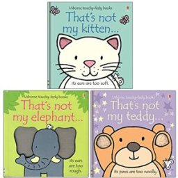 Usborne That’s Not My… Touchy Feely 3 Book Set by Fiona Watt – Kitten, Elephant & Teddy Baby Sensory Collection