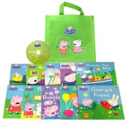 Ladybird Peppa Pig 10 Books Collection Set (GREEN BAG)
