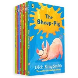 Puffin Dick King Smith 10 Books Collection Set (Sheep-Pig, Hodgeheg, Invisible Dog, Golden Goose, Smasher, Jenius, Swoose and More)