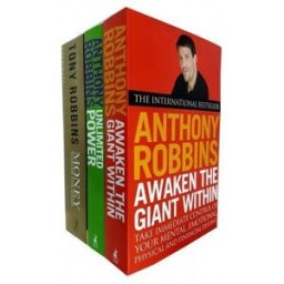 Pocket Books Tony Robbins 3 Book Set – Awaken the Giant Within, Unlimited Power & Personal Development Collection
