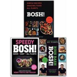 HARPERCOLLINS BOSH! Series 3 Book Set – Simple Recipes, BISH BASH BOSH & Speedy BOSH Vegan Cookbook Collection