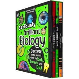 DK Children DK Seriously Brilliant Biology 3 Books Box Set and 1 Poster (The Body Book, The DNA Book and The Bacteria Book)