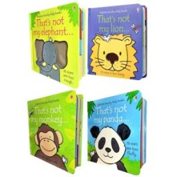 Usborne Thats Not My Animals Collection 4 Books Set ( Lion, Elephant, Panda, Monkey)