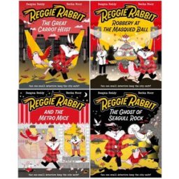 Oxford University Press Reggie Rabbit Series 4 Books Collection Set by Swapna Reddy (The Great Carrot Heist, The Ghost of Seagull Rock, The Metro Mice, Robbery at the Masqued