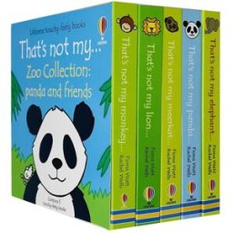 Usborne That's Not My Zoo Collection: Panda and Friends 5 Books Set (Elephant, Panda, Meerkat, Lion, Monkey)