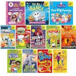 Various World Book Day 2026 Collection 12 Books Set (Pablo and Splash, Bunny vs Monkey, Against All Odds, Unbelievable Football, Pia's Pet Club, Unicorn Acade