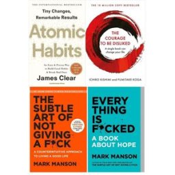 HARPERCOLLINS The Subtle Art of Not Giving a F*ck, Everything is F*cked, Atomic Habits and The Courage to Be Disliked 4 Books Set