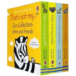 Usborne Touchy-Feely Books Thats Not My Zoo Collection 4 Books Set Llama Zebra Koala Giraffe