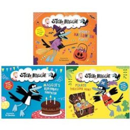 Walker Books ltd Steve and Maggie Collection 3 Books Set (Spooky Halloween Party, Maggie's Birthday Surprise and Pirate Treasure Hunt)