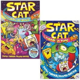 Phoenix Star Cat Series 2 Books Collection Set by James Turner (A Turnip in Time!, Unicorns in Space!)