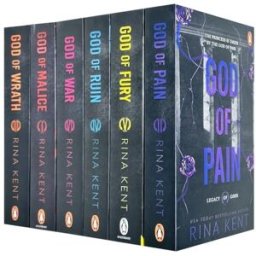 Penguin Legacy of Gods Series 6 Books Collection Set By Rina Kent (God of Pain, God of Fury, God of Ruin, God of War, God of Malice and God of Wrath)