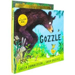 Macmillan Children's Books Julia Donaldson 4 Book Set – Monkey Puzzle, The Detective Dog, The Hospital Dog & Gozzle Children’s Collection