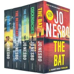 Vintage Harry Hole Series 1-5 Books Collection Set By Jo Nesbo (The Bat, Cockroaches, The Redbreast, Nemesis & The Devil's Star)