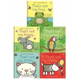 Usborne That’s Not My Pets Animals 5 Books Collection Set – Frog, Bunny, Parrot, Kitten & Puppy Touchy-Feely Baby Board Books by Fiona Watt
