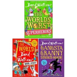 HarperCollinsChildren'sBooks ltd David Walliams Collection 3 Books Set (The World's Worst Superheroes, The World of David Walliams Book of Stuff and Gangsta Granny Strikes Again!)