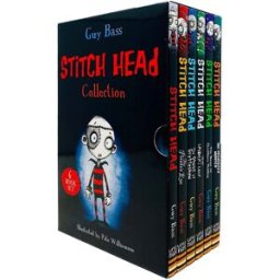 Little Tiger Press Stitch Head Series 6 Books Collection Box Set by Guy Bass (Stitch Head, Pirate's Eye, Ghost of Grotteskew, Spider's Lair)
