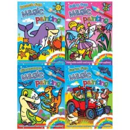 Award Publications Childrens Magic Colour Painting Collection 4 Books Set Fairy, Dinosaur, Farm, Beach