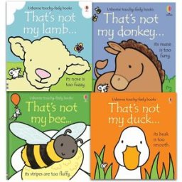Usborne That’s Not My Farm Animals 4 Books Collection Set – Donkey, Duck, Lamb & Bee Touchy-Feely Baby Board Books by Fiona Watt