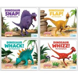 MACMILLAN Dinasour Books, World of Dinosaur Roar Book Series - Kids Book Collection Set 5 - 8 (Dinosaur Snap, Dinosaur Flap, Dinosaur Whack & Dinosaur Whizz