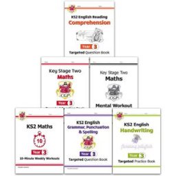 CGP Books Year 3 Maths and English Home Learning Workbook Bundle for 7 to 8 year olds KS2
