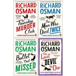 Penguin Richard Osman Collection 4 Books Set (The Thursday Murder Club, The Man Who Died Twice, The Bullet That Missed, The Last Devil To Die)