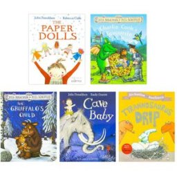 Macmillan Children's Books Julia Donaldson Collection 5 Books Set - The Gruffalo's Child, Charlie Cook's Favourite Book, Tyrannosaurus Drip, Cave Baby, The Paper Dolls