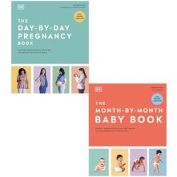 DK The Day-by-Day Pregnancy Book, The Month-by-Month Baby Book 2 Books Collection Set