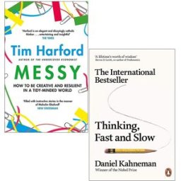 PENGUIN/RIVERHEAD BOOKS Messy (Hardback) By Tim Harford & Thinking Fast and Slow By Daniel Kahneman 2 Books Collection Set