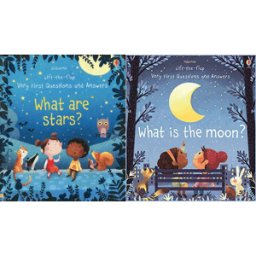 Usborne Lift-the-Flap Space Books – What Are Stars? & What Is the Moon? 2 Book Set