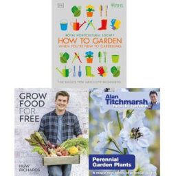 BBC Books RHS How to Garden 3 Book Set – Perennial Plants, Grow Food for Free & Gardening Guide Collection