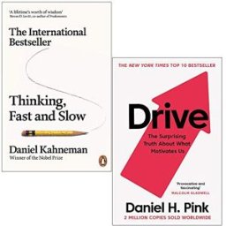 Canongate\\Penguin Thinking, Fast and Slow By Daniel Kahneman & Drive: The Surprising Truth About What Motivates Us by Daniel H. Pink 2 Books Collection Set